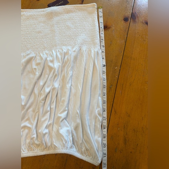 Lascana White Smocked Peplum Strapless Top - Picture 13 of 13